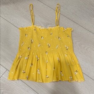 La Hearts Yellow Floral Tank Top